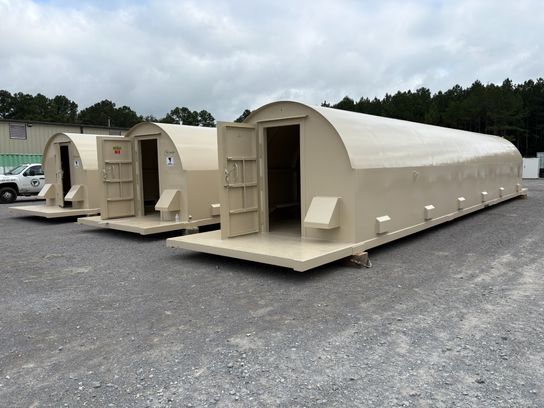 Finished Safe-T-Shelter units at the Hartselle operation