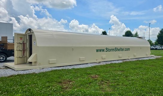 Installed Safe-T-Shelter Mobile Platform Based Shelter at a commercial site